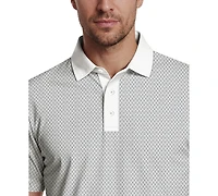 Pga Tour Men's Novelty Geo Color-Block Golf Polo Shirt