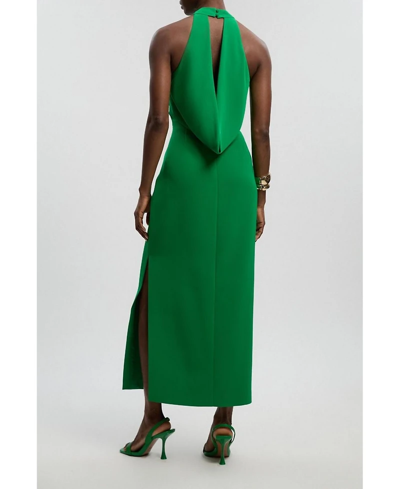 Karen Millen Women's Soft Tailored Halter Maxi Dress