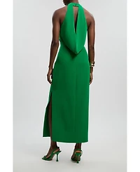 Karen Millen Women's Soft Tailored Halter Maxi Dress