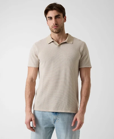 Guess Men's Hunter Stripe Knit Short-Sleeve Polo Shirt