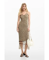 Desigual Women's Strappy Fringe Dress