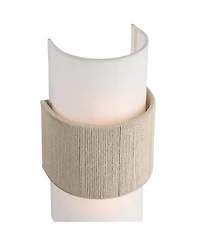 360 Lighting Cabo 14 1/2" Linen and Rope 2-Light Wall Sconce Set of 2