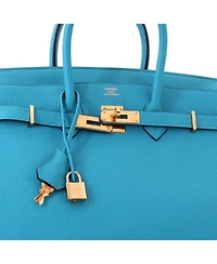 Pre-Owned HERMES Birkin 35 Handbag Togo with Gold Hardware