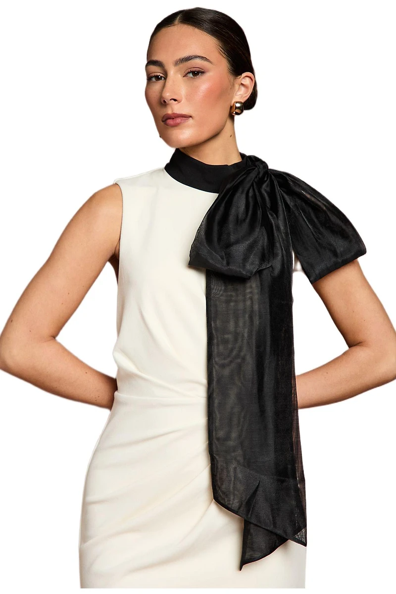 Coast Women's Organza Pussybow Column Midi Dress