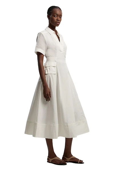 Karen Millen Women's Utility Short Sleeve Midi Dress