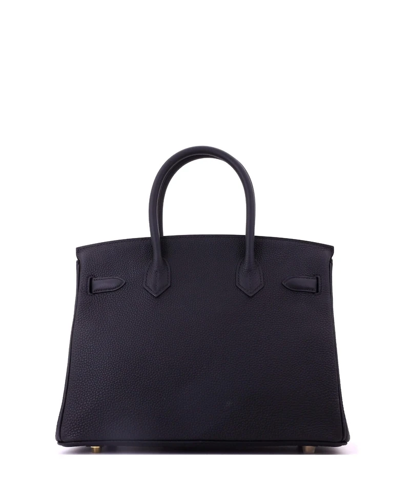 Pre-Owned Hermes Birkin 30 Handbag Black Togo with Gold Hardware