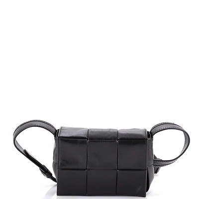 Pre-Owned Bottega Veneta Candy Cassette Crossbody Bag Maxi Intrecciato Leather