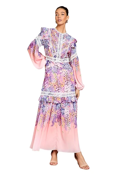 Coast Women's Lace Frill Detail Maxi Dress