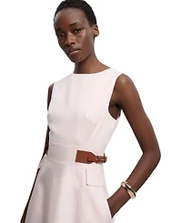 Karen Millen Women's Tailored Linen Full Midi Dress