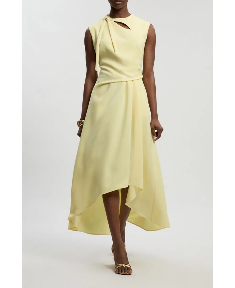 Karen Millen Women's Tailored Drape Neck Midi Dress
