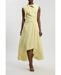Karen Millen Women's Tailored Drape Neck Midi Dress