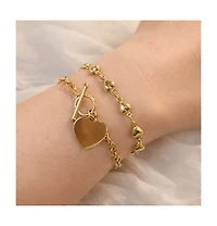 The Lovery Puffy Heart Bracelet 14K Gold-Plated Sterling Silver