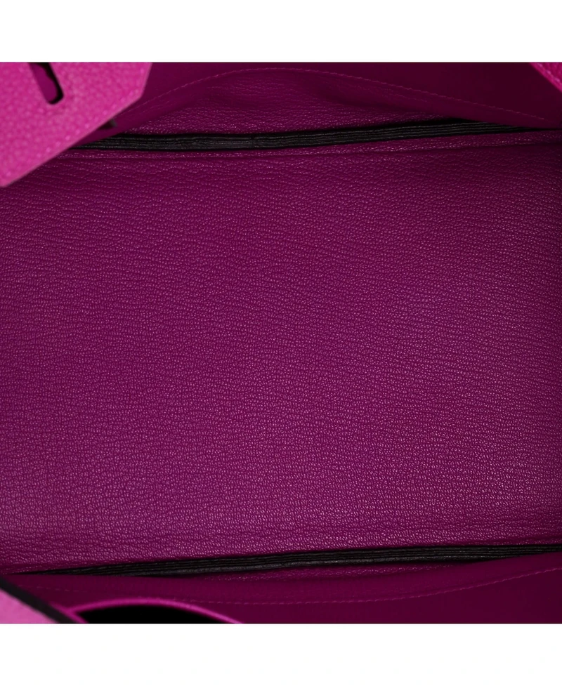 Pre-Owned HERMES Birkin 30 Handbag Pink Togo with Palladium Hardware