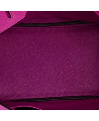 Pre-Owned HERMES Birkin 30 Handbag Pink Togo with Palladium Hardware