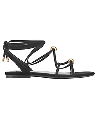Marc Fisher Ltd Women's Ellan Strappy Tie-Up Flat Sandals