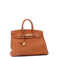 Pre-Owned HERMES Birkin Handbag Togo with Gold Hardware