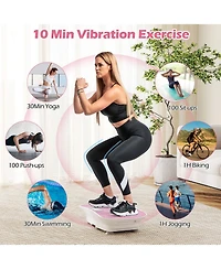 Sugift 20 in Quiet-Motor Vibration Plate for Home Fitness Routines