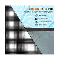 Sugift 96 Ft Removable Inground Pool Fence with 340gms Teslin Pvc Mesh