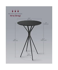 Slickblue Tall Pub Table for Kitchen Bar Dining Modern Space Saver