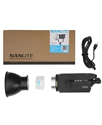 Nanlite Fs-300B Led Video Led Monolight, Bundle with 65" Easy Lock Umbrella, 9.5' Light Stand, Umbrella Diffuser