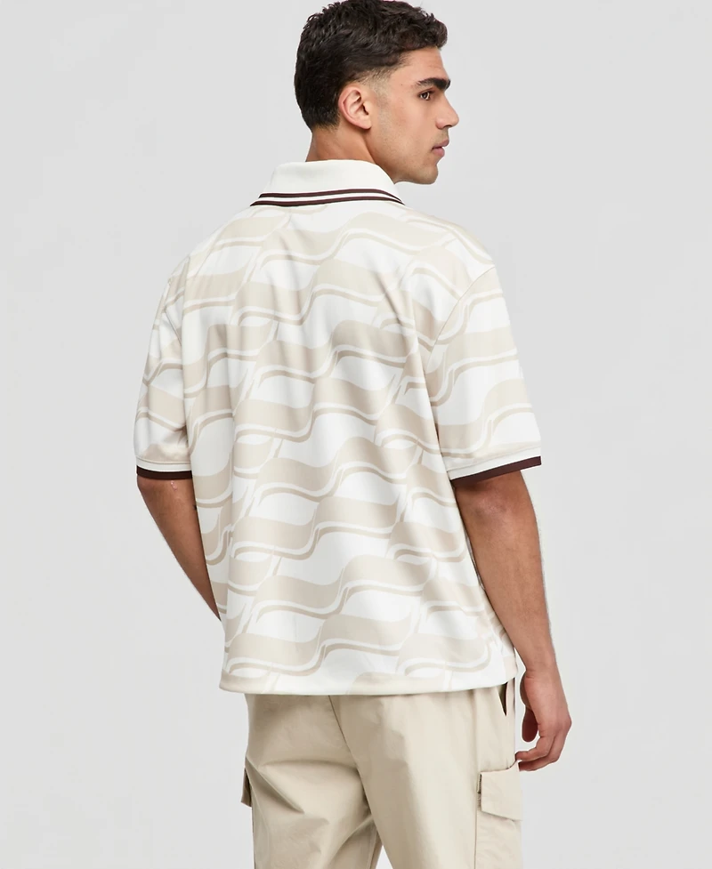 Mode of One Men's Relaxed-Fit Varsity Polo Shirt, Macy's Exclusive