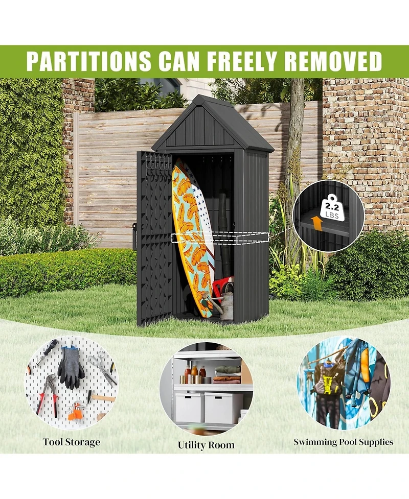 Decksplore Outdoor Upgraded sturdy storage cabinet,Reinforced base,Suitable for all-weather use,Perfect gardens, patios, and lawns