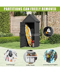 Decksplore Outdoor Upgraded sturdy storage cabinet,Reinforced base,Suitable for all-weather use,Perfect gardens, patios, and lawns