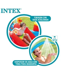 Gnuadz Rainbow Slide Inflatable Pool Ring Toss Kids Water Play
