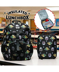 Star Wars: The Mandalorian and Grogu 2-Piece 16" Kids Backpack and Lunch Box Set For School And Travel