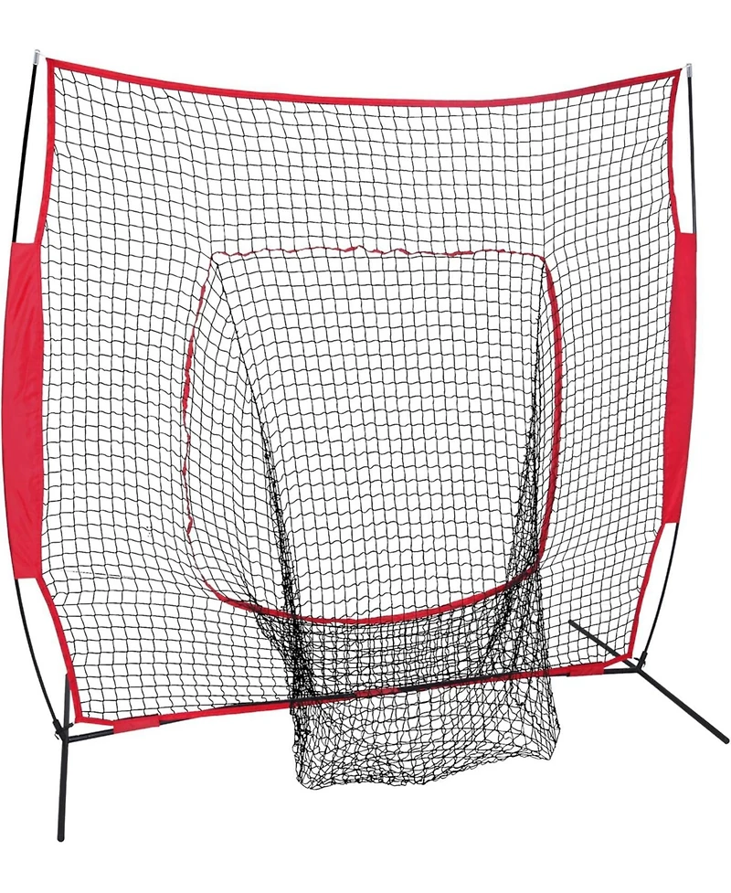 Zeny Baseball Softball Practice Net Hitting Batting Catching Pitching Training Net w/Carry Bag and Metal Bow Frame