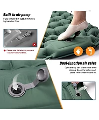 Gnuadz Camping Sleeping Pad Built-in Pump Extra Thick Lightweight Compact Outdoor Recreation Gear