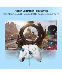 Bigbig Won Rainbow 2 Se Bluetooth Wireless Controller with Motion Control Aim, Hall Effect Triggers for Switch, Pc, Android and iOS