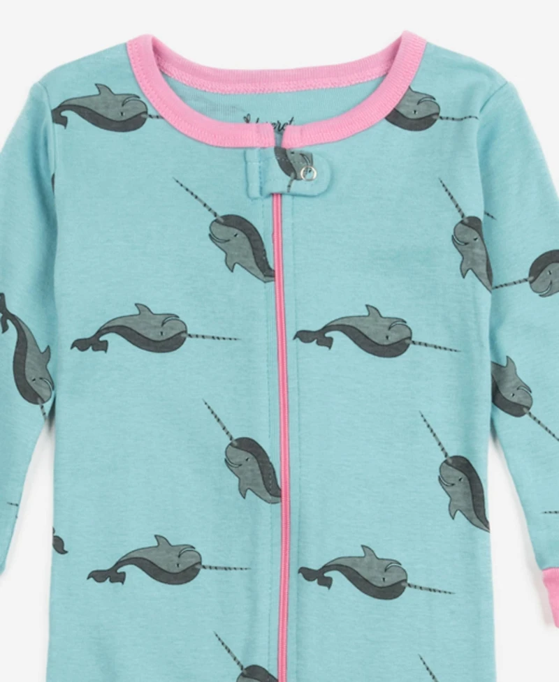 Leveret Toddler Girls Matching Family One-Piece Cotton Sleep 'n Play Footed Pajamas
