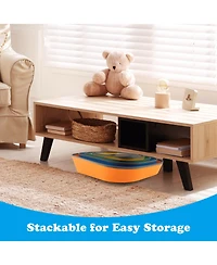 Slickblue 5 Piece Kids Stepping Stone Set, Non-Slip River Stones for Balance and Play-Multicolor