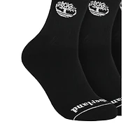 Timberland Men's 6-Pack Tipped High Quarter Logo Sock