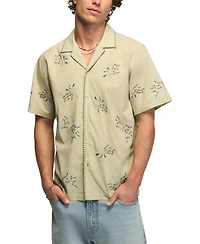Lucky Brand Men's Embroidered Floral Shirt
