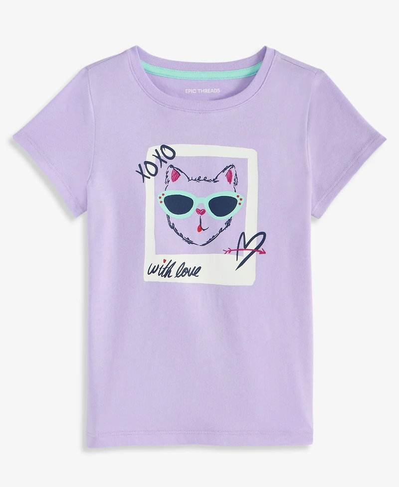 Epic Threads Toddler Girls' 12M-5T Selfie Cat T-Shirt, Macy's Exclusive