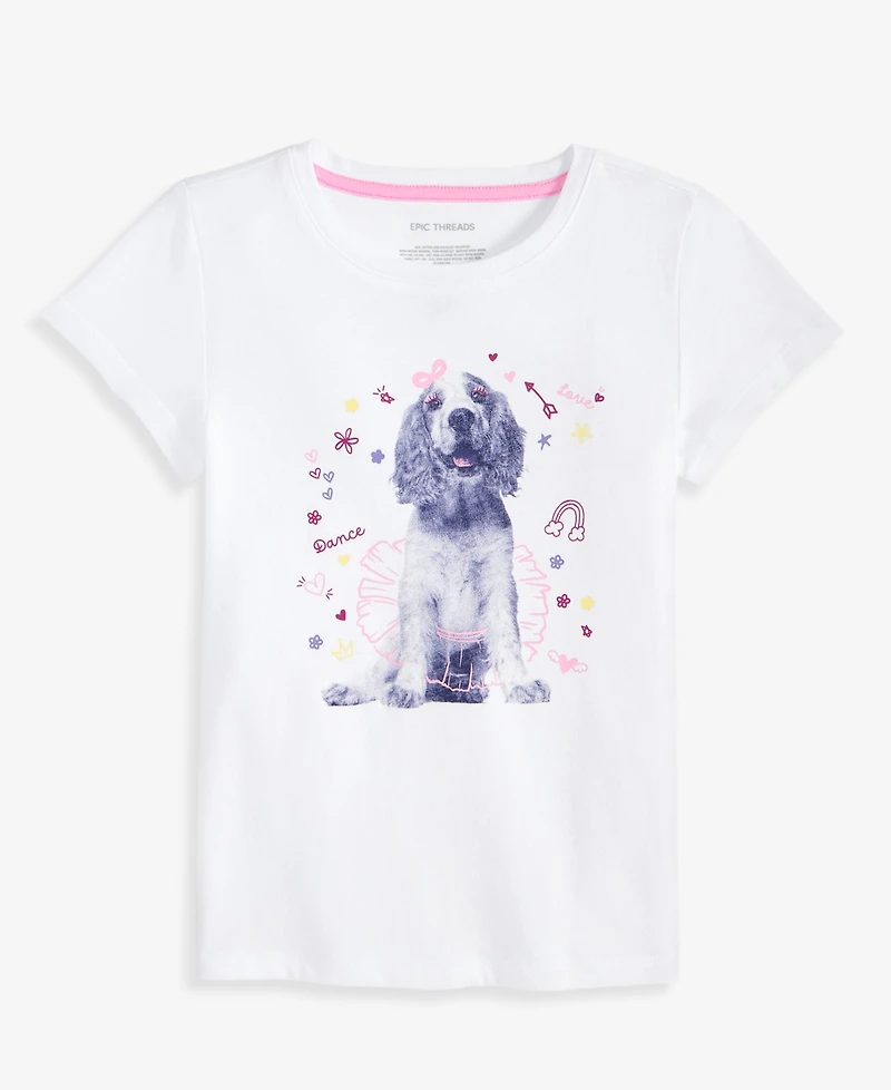 Epic Threads Girls' Xs-xl Dancing Dog T-Shirt, Macy's Exclusive