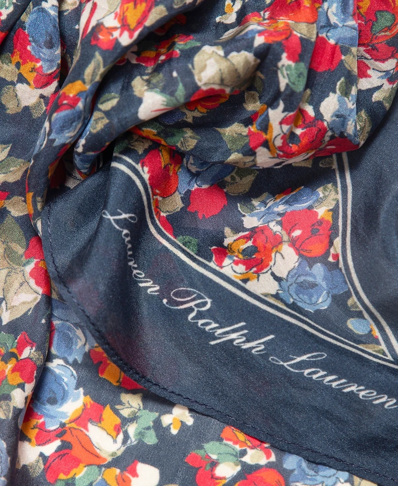 Lauren Ralph Lauren Floral Large Diamond Scarf