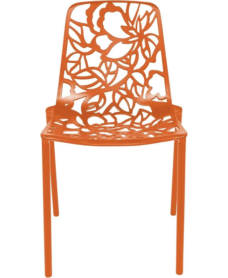 LeisureMod Modern Devon Aluminum Chair, Set of 4