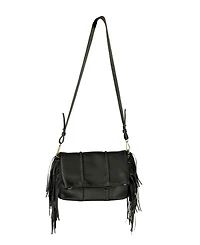 Carlos Falchi Medium Fringe Leather Crossbody Messenger