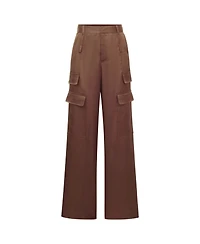 The Noli Shop Women's Milan Satin Cargo Pant