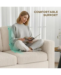 Homcom Sectional Sofa, L Shaped Couch with Reversible Chaise