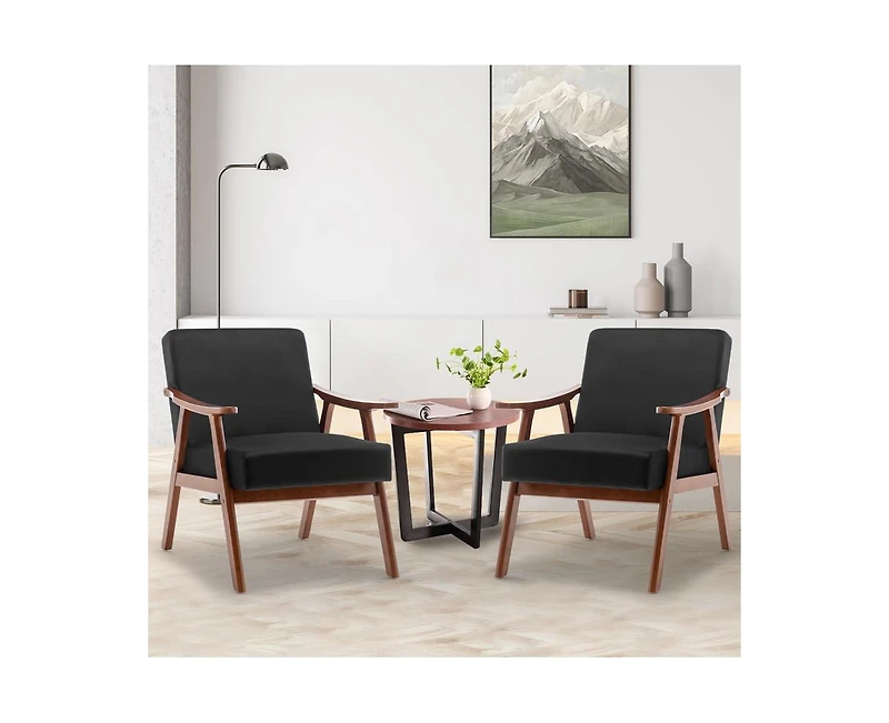 Casainc Mid-Century Modern Chair with Solid Wood Frame