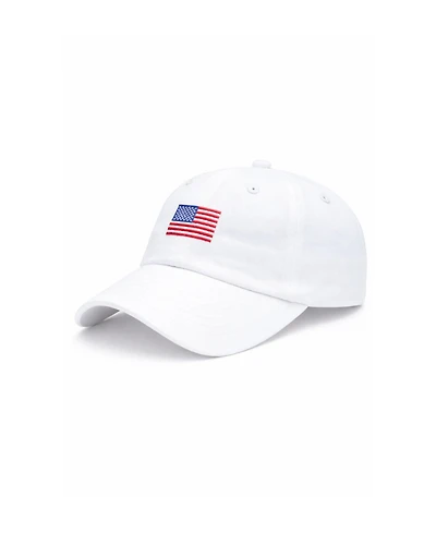 Bits & Bows Kids and Little/Big Unisex American Flag Baseball Hat