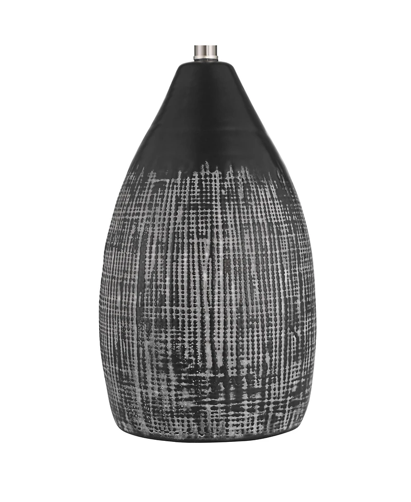 360 Lighting Tabira 28 1/4" Tall Modern End 3-Way Table Lamp Black Finish Ceramic Single Living Room Bedroom