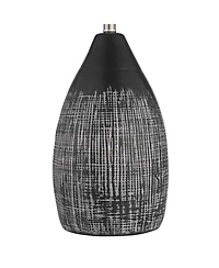 360 Lighting Tabira 28 1/4" Tall Modern End 3-Way Table Lamp Black Finish Ceramic Single Living Room Bedroom