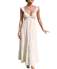 Cupshe Women's Buttercream Midi Beach Dress