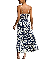 Cupshe Women's V-Neck Smocked Waist Sleeveless Dress