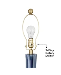 360 Lighting Shannon 30 1/2" High Stripe Ceramic Gourd Table Lamp with Dimmer